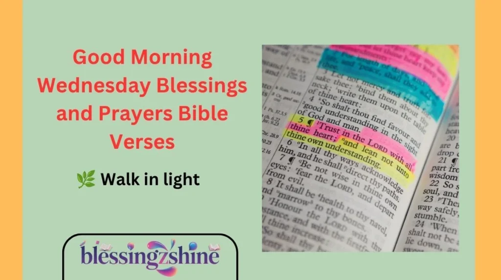 Good Morning Wednesday Blessings and Prayers Bible Verses
