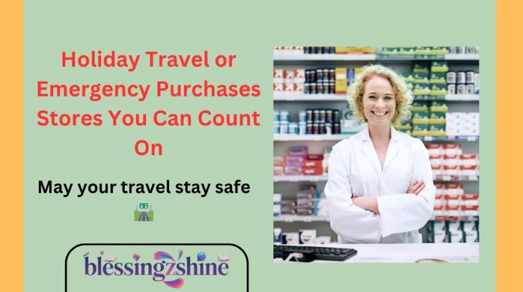 Holiday Travel or Emergency Purchases Stores You Can Count On