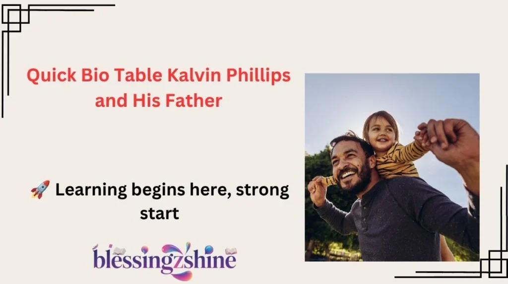 Quick Bio Table Kalvin Phillips and His Father