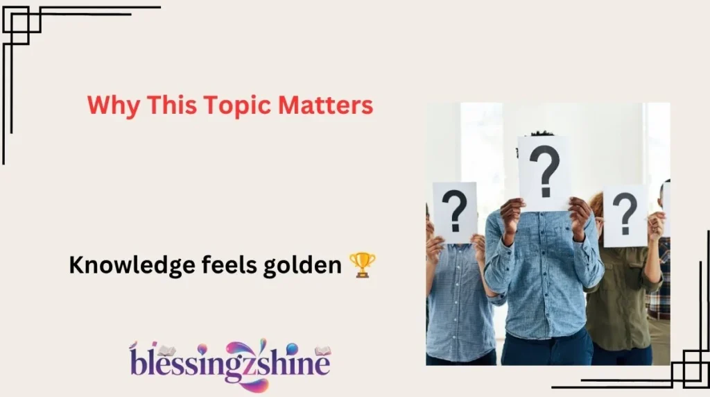 Why This Topic Matters