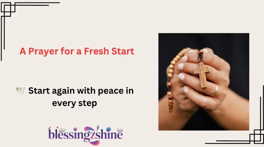 A Prayer for a Fresh Start