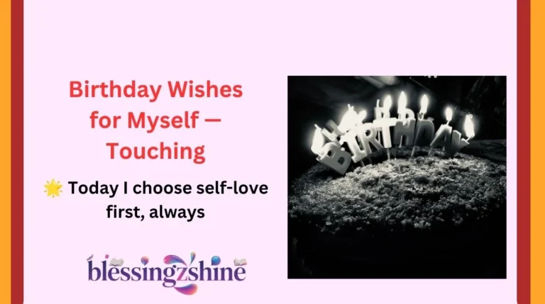 Birthday Wishes for Myself — Touching