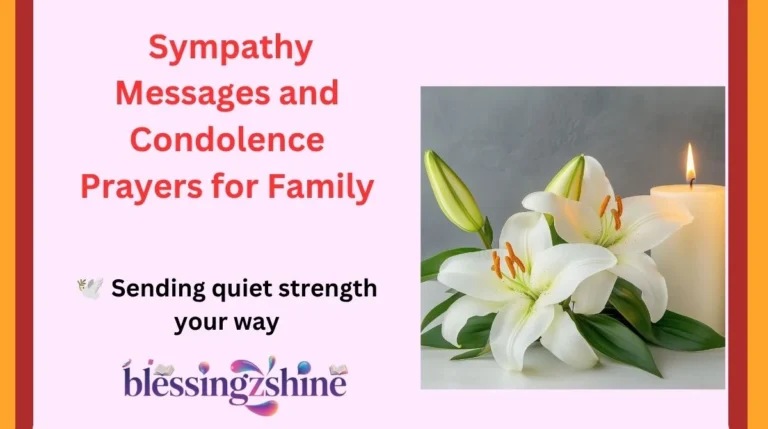 Sympathy Messages and Condolence Prayers for Family