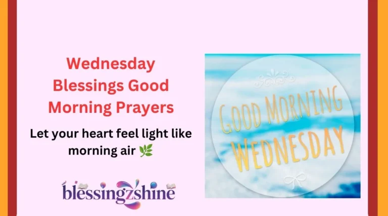 Wednesday Blessings Good Morning Prayers